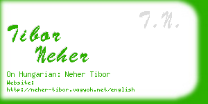 tibor neher business card
